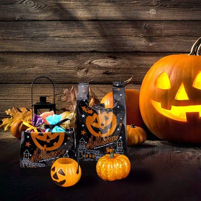 Halloween Monsters Plastic Packaging Treat Bags For Cookie / Biscuit Packaging