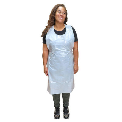 Comfortable White Disposable Aprons , Waterproof Cooking Apron