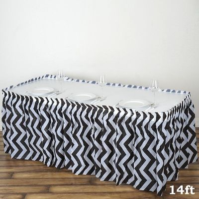 Black Stripe Modern Plain Style Square table skirt Party Event Supplies Decoration table Skirt