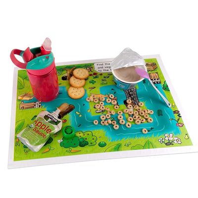 Disposable Farm Desgin BPA Free Placemat 12X18'' Waterproof Easy to Clean Plastic Table Mat for Baby or Toddles