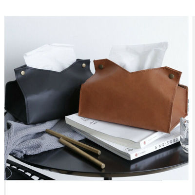 BPA Free Fancy Suede PU Leather Tissue Holder For Car