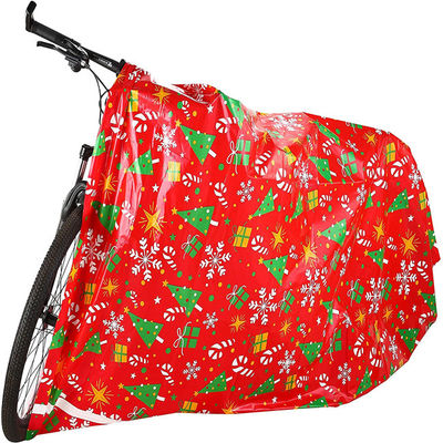 2mils Gravure Printing Christmas Bike Bags 60x70 Inch With Gift Tags