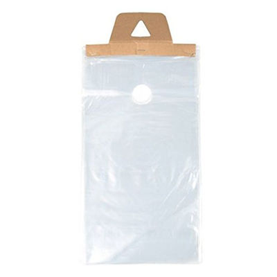 Plastic Clear Waterproof and Secure Door Knob Hanger Bags Poly Newspapaer Bags