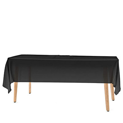 Solid Color Disposable Plastic Tablecloths 54 × 108 Inch For Family Barbecue