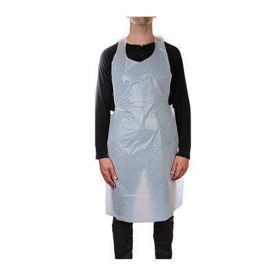 Comfortable White Disposable Aprons , Waterproof Cooking Apron
