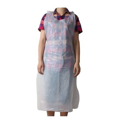 Sleeveless Disposable CPE Plastic Aprons , Water Resistant Kitchen Apron