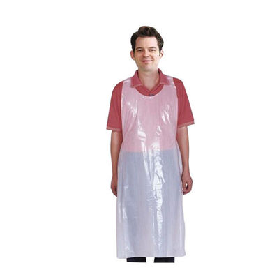 Unisex Plastic Throw Away Aprons , Disposable Plastic Cooking Aprons