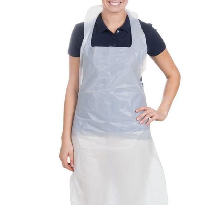 Antibacterial Plastic Disposable Aprons 70x110CM Without Sleeves