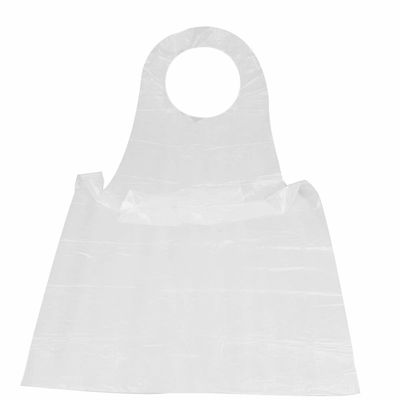 Antibacterial Plastic Disposable Aprons , Waterproof Protective Clothing Aprons