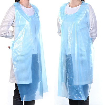 Disposable Medical Aprons , Thick Plastic Protective Clothing Aprons