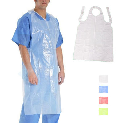 Disposable Medical Aprons , Thick Plastic Protective Clothing Aprons