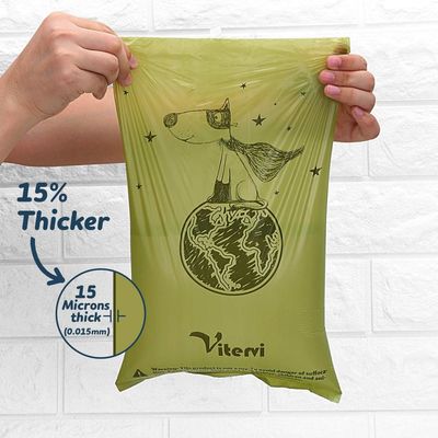 Custom biodegradable printed doggie poo bags  pet poop bag dog waste bag with dispenser