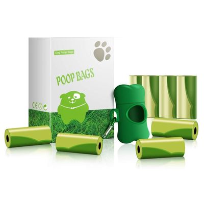Unscented Printed Truly Biodegradable Poop Bags For Dog / Cat / Rabbit / Pig