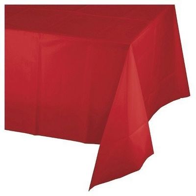 Tablecloth 5 Pack Red Disposable Rectangle Waterproof Party Plastic Table Cover Sheet