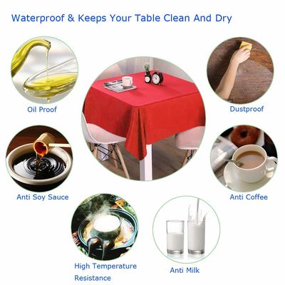 100% Biodegradable custom dinning table cover disposable plastic table cloth