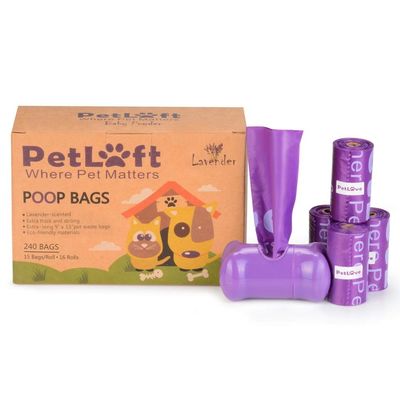 Poop Bag Recycled 9x13 doggie waste bags  pet poop bag dispenser