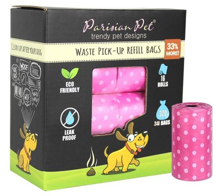 Environmental friendly custom biodegradable dog poop bag with holder