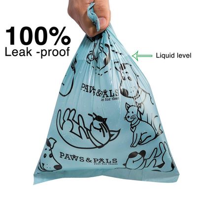 Large Biodegradable Dog Poop Bags Leak Proof High Toughness With Dispenser
