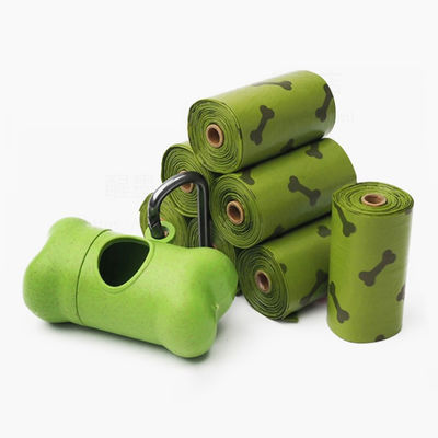 Unscented Biodegradable Dog Poop Bags , Compostable Dog Poop Bags With Handles