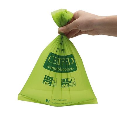 Custom Printed 100 Biodegradable Dog Poop Bags Non Toxic For Pet Waste Handling
