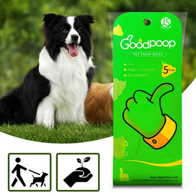 Fully Degradable Compostable Disposable Pet Dog Waste Poop Bag with Holder