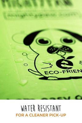Eco friendly PET  custom printed poop bag holder doggie waste bags with dispenser