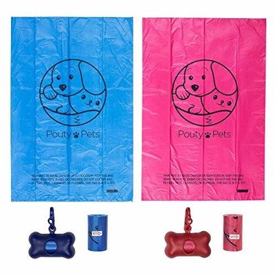 Eco friendly doggie waste bags PET  custom printed biodegradable poop bag holder