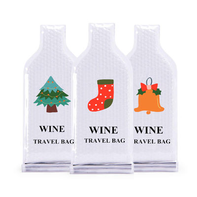 Leak Proof Bubble Wrap Wine Bags , Reusable Wine Bottle Protector