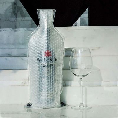 Air Bubble Wrap Wine Bags , Double Ziplock Bubble Wrap Bottle Sleeves