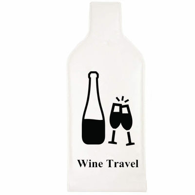 Double Ziplock Plastic Bubble Wrap Wine Bags Reusable  For Travel