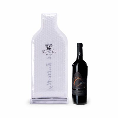 Non Toxic PVC Plastic Wine Bottle Bubble Wrap Bag 48×18CM / 44×18CM / Custom Size