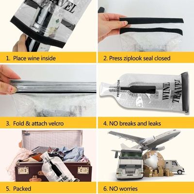 Lightweight Wine Bottle Protector Bags , Leak Proof Wine Protector For Travel
