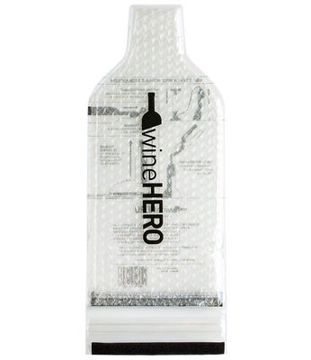 Waterproof Bubble Wrap Wine Bags , Custom Reusable Wine Bottle Protector