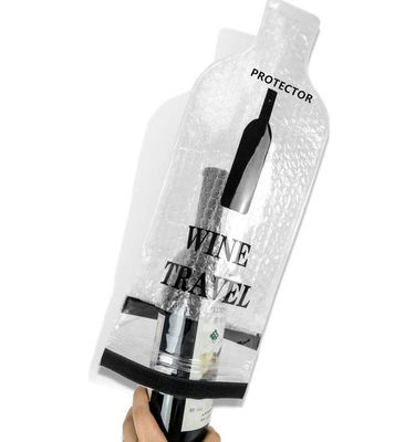 Leak Resistant Bubble Wrap Wine Bags / Wine Bottle Protector For Travel
