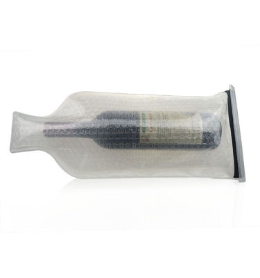 Air Bubble Wrap Wine Bags , High Level Protection Reusable Wine Bottle Protector