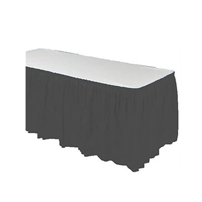 Navy Blue Disposable Waterproof Table Skirt Plastic Party Table Skirt