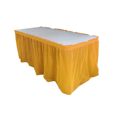 Odorless Disposable Plastic Table Skirts For Dessert Table / Buffet Table Decoration