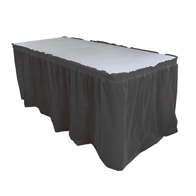 Odorless Disposable Plastic Table Skirts For Dessert Table / Buffet Table Decoration