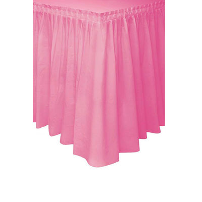 KINSHUN Plastic Table Skirt Rectangle Hydrangea Color Party Table Skirt