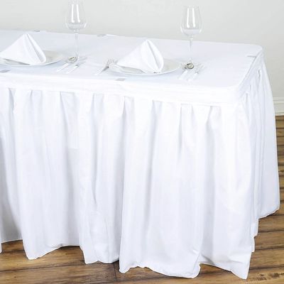 Plastic Table Skirting Single Pleats Type For Bridal / Baby Shower