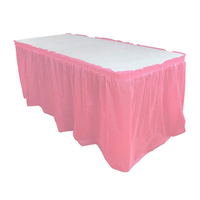 Plastic Ruffled Table Skirt For Wedding / Conference / Corporate Events