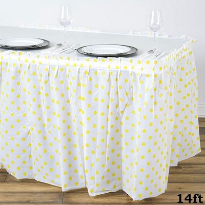 Light Yellow Modern Plain Style Square table skirt Party Event Supplies Decoration table Skirt