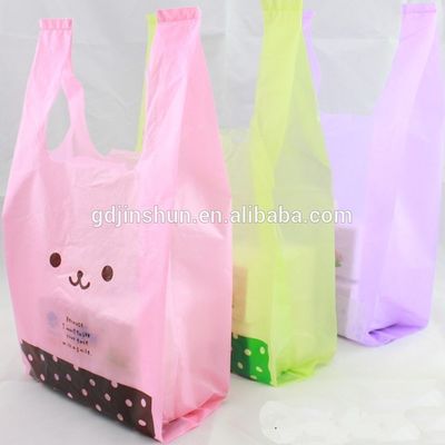 Practical PE Plastic Die Cut Handle Shopping Bags For Retail Stores