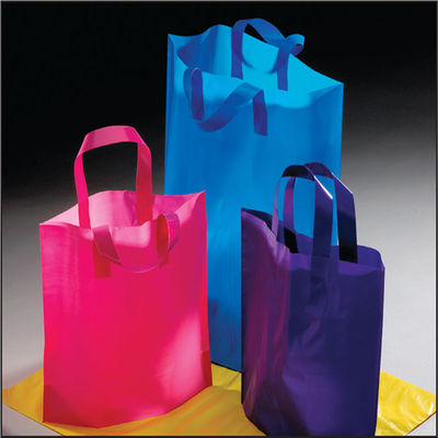 Thick low density polyethylene plastic hand carrier bag