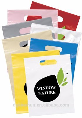 LDPE / HDPE Plastic Custom Logo Reusable Shopping Bags For Stationery Store