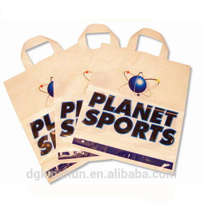 Supermarket clothes shopping plastic hand bag with logo
