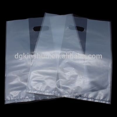 Recycable Custom Logo Reusable Shopping Bags , Frosted Clear Plastic Packaging Bag