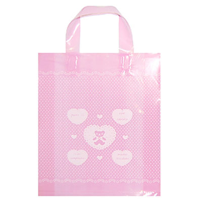 Retail Shopping Bag for Kids Customized Print Disposable Plastic Gift Bag with Handle Easy to Carry
