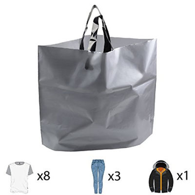 Water Repellent Biodegradable Plastic Shopping Bags With Handles