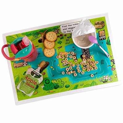 baby using  printed plastic disposable placemats customized logo table topper for kids